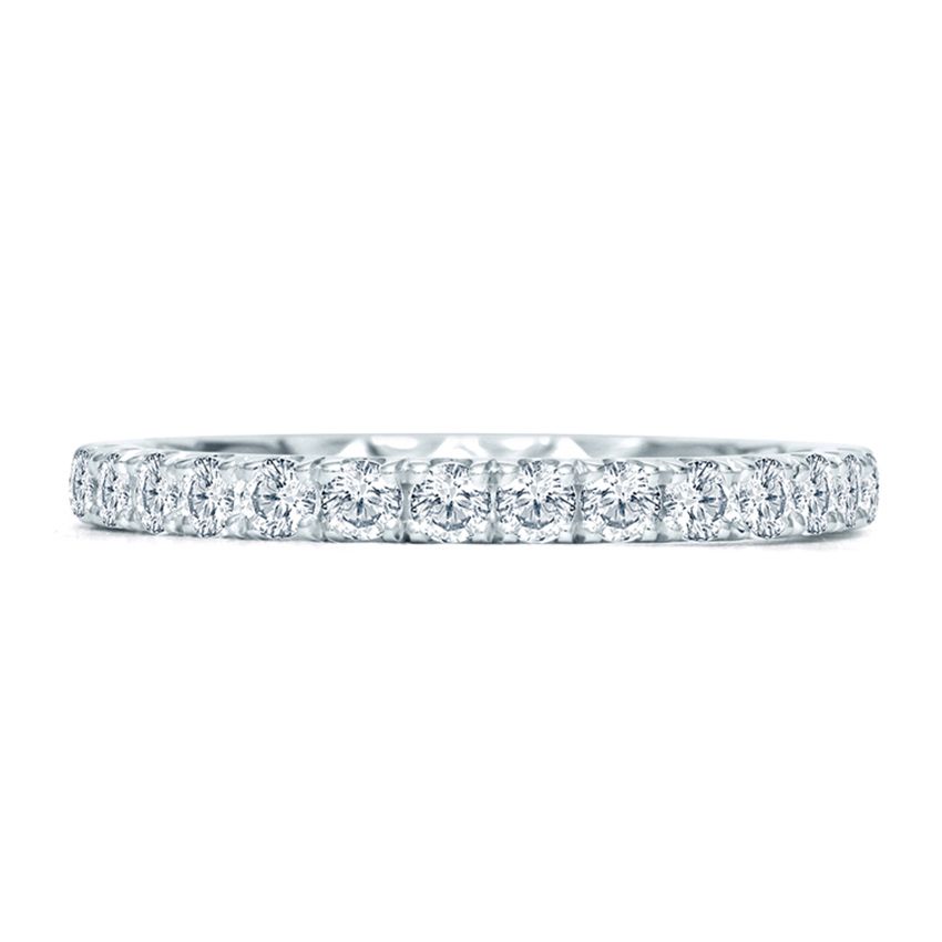 Halfway French Pave Quilted Anniversary Band