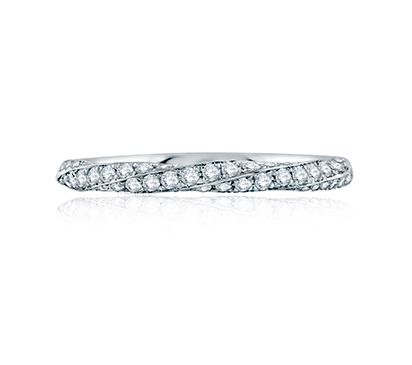 Twist Pave Diamond Eternity Stackable Band