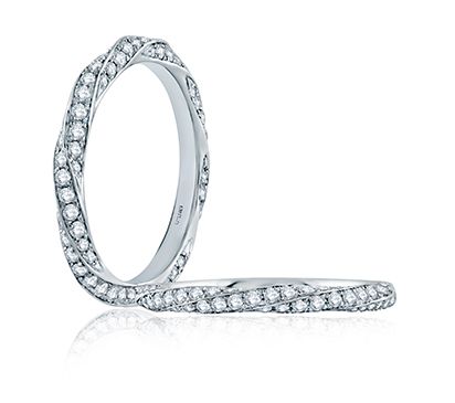 Twist Pave Diamond Eternity Stackable Band