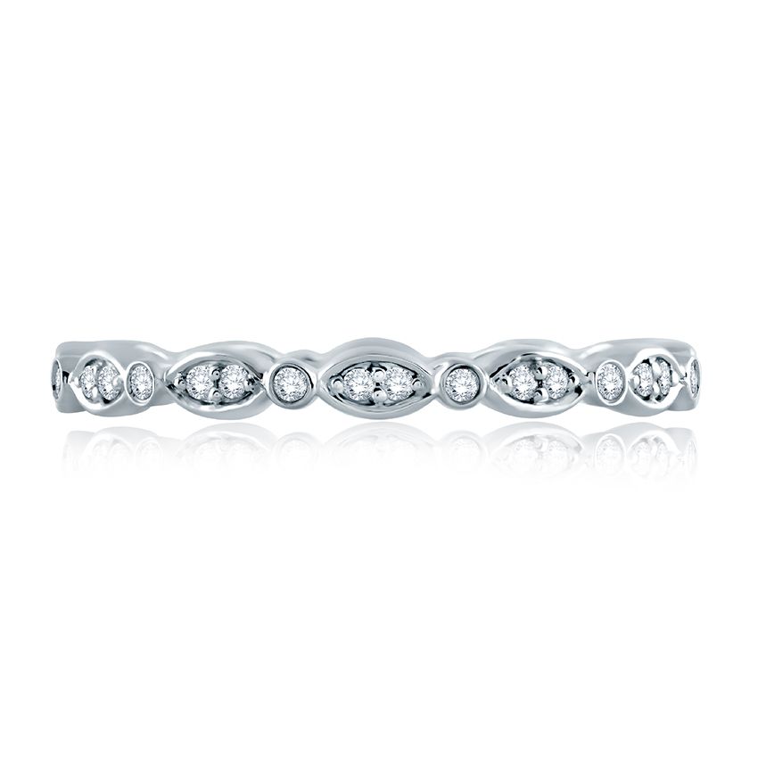 Marquise and Round Shape Diamond Stackable Band