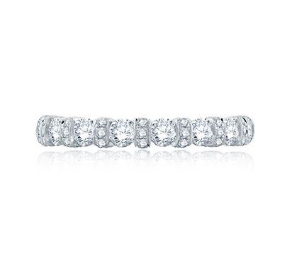 Diamond Collar Accent Half Circle Anniversary Band