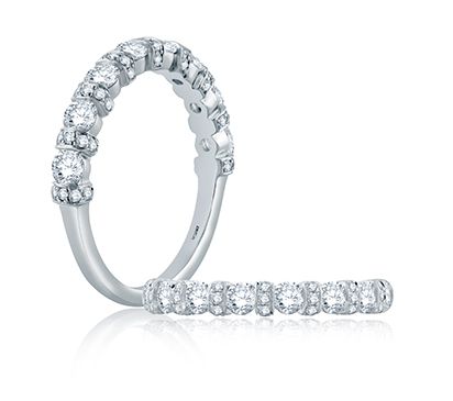 Diamond Collar Accent Half Circle Anniversary Band