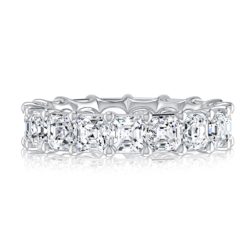 Asscher Cut Eternity Band 