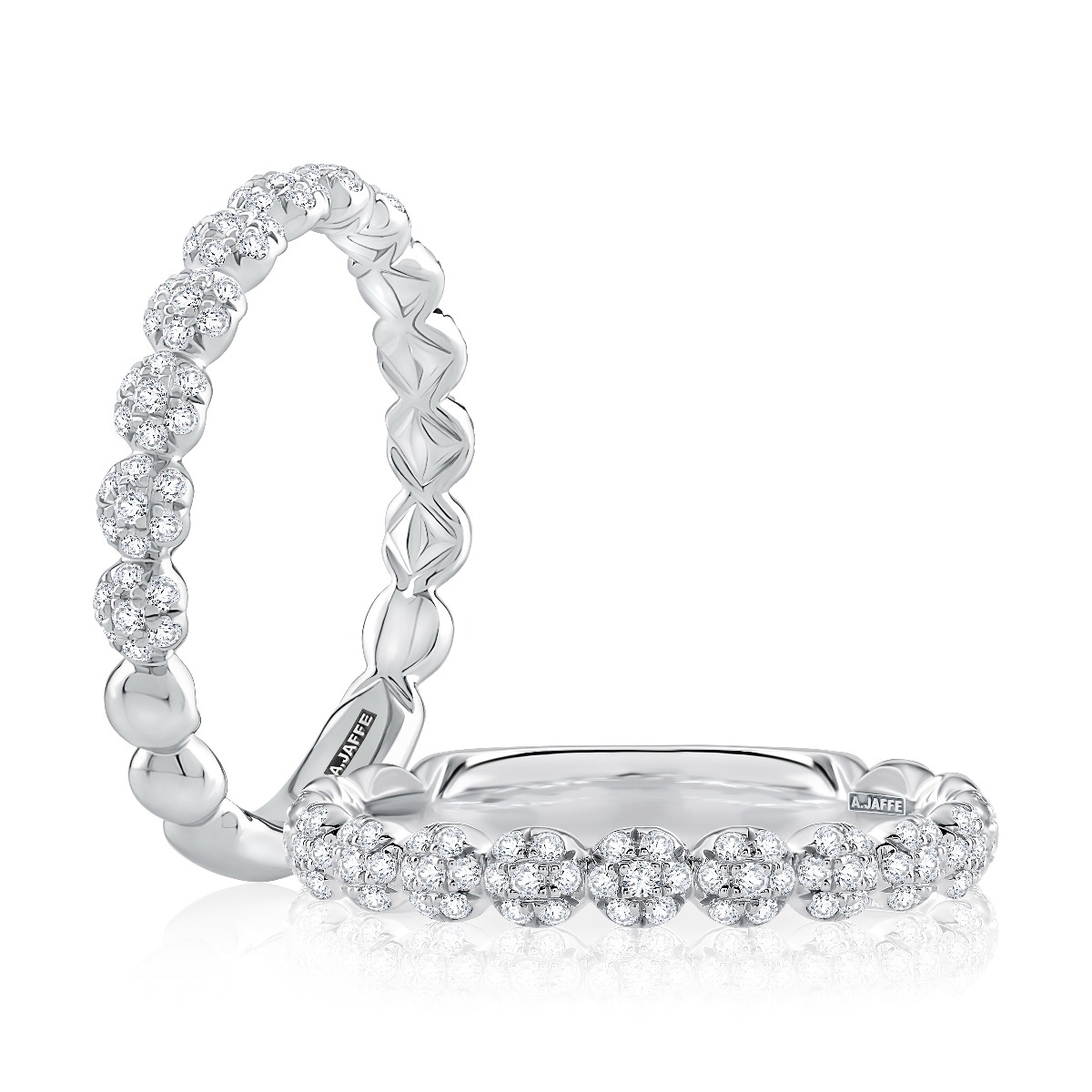 Delicate Flower Diamond Anniversary Ring