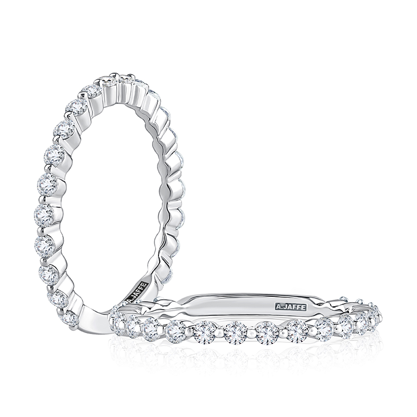 Single Prong Three Quarter Way Diamond Band