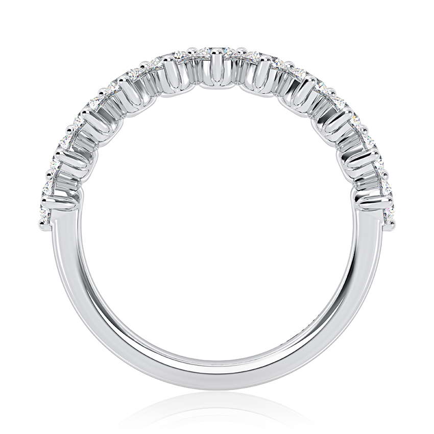 Classic Three Prongs Round Diamond Anniversary Band