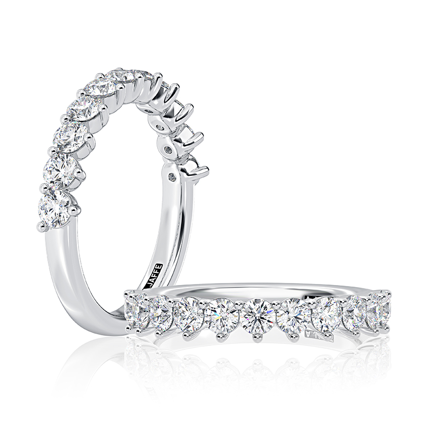 Classic Three Prongs Round Diamond Anniversary Band