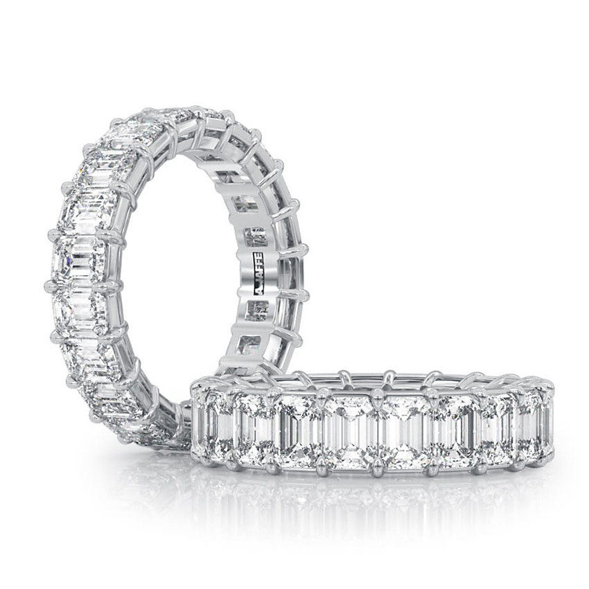 Emerald Cut Eternity Band with Low Profile