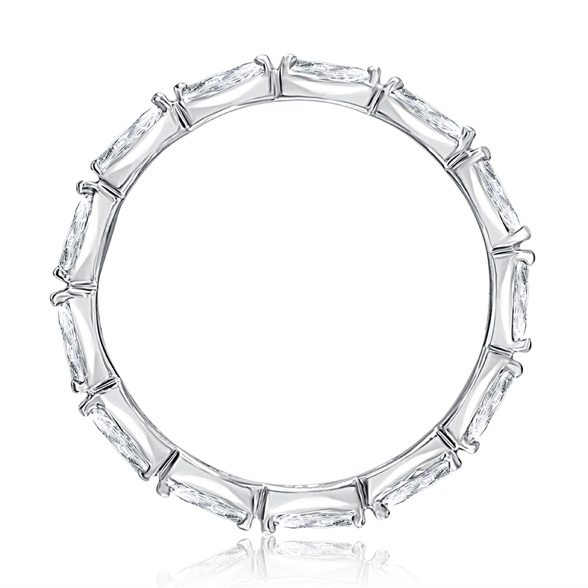 East West Marquise Bezel Diamond Wedding Band