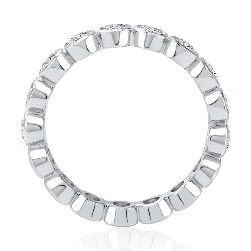 Round Bezel Set Eternity Band