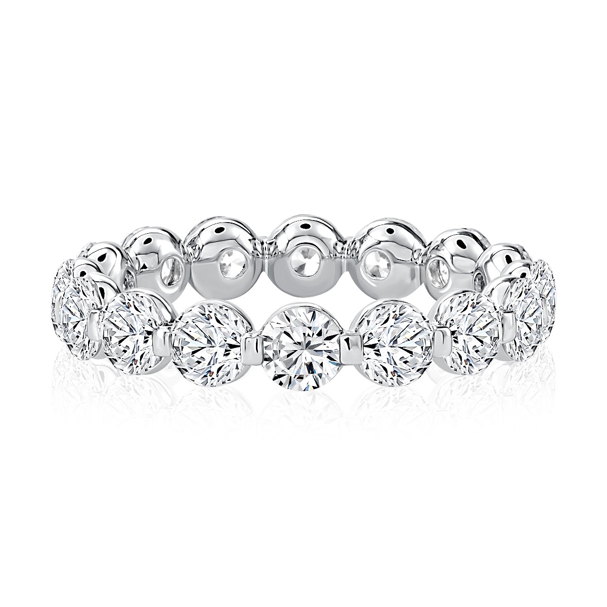 Classic Single Shared Eternity Round Diamond Band