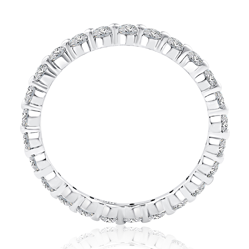 Single Prong Round Cut Eternity Band