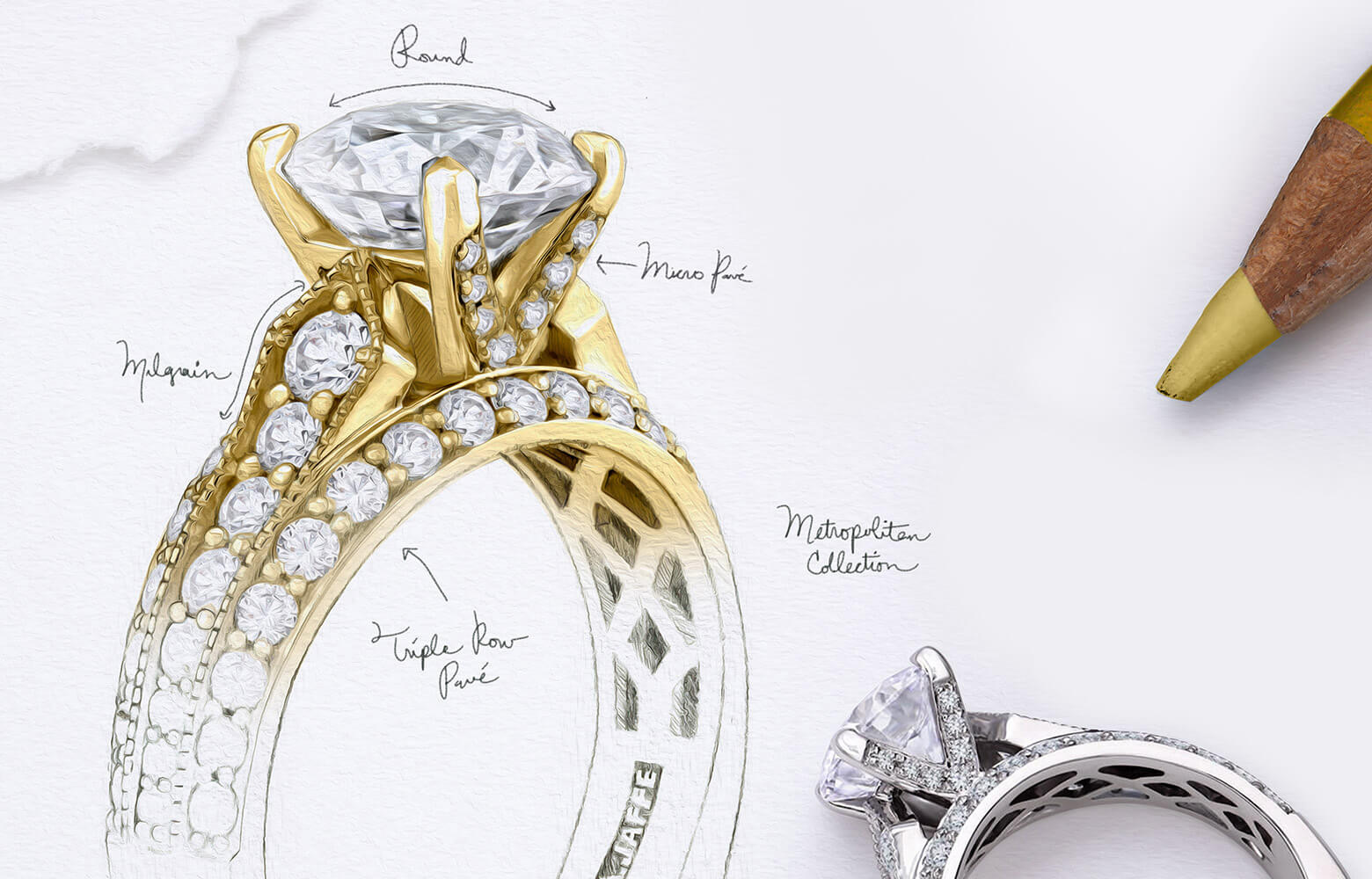 Shop Lisa Glitter Diamond Ring Online | CaratLane US